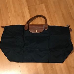 Longchamp large blue satchel